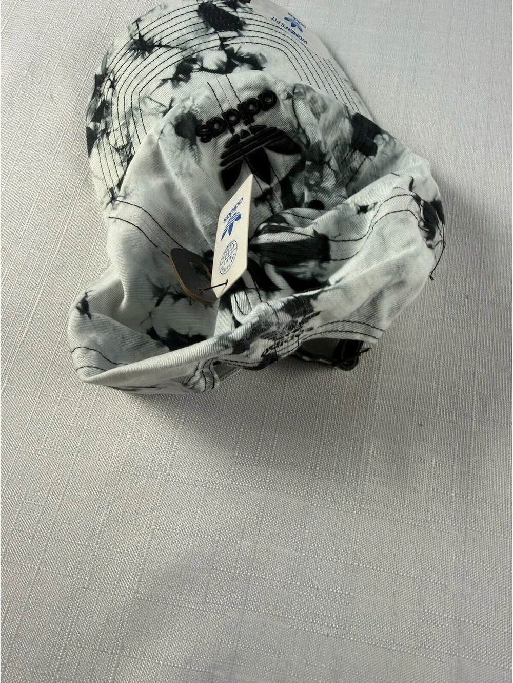 Adidas Originals Tie Dye Trefoil Strapback Hat Cap Black White Women’s OSFA NWT